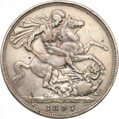 Wielka Brytania. 1 Korona 1897 Victoria st.3