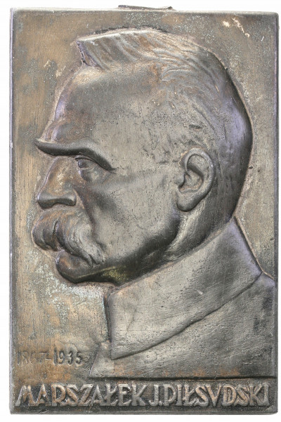Plakieta Józef Piłsudski cyna