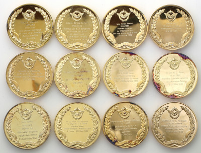 Francja medale lotnictwo SREBRO zestaw 12 stuk