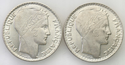 Francja 10 franków 1930 + 1932 lot 2 szt. st.1