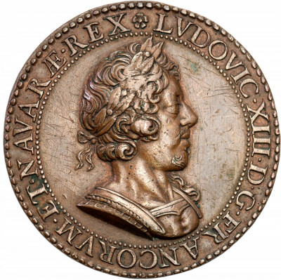 Francja replika medalu z datą 1628 Ludwik XIII