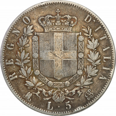 Włochy 5 Lirów 1874 st.3
