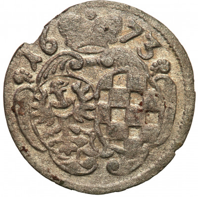 Śląsk grosik 1673 Brzeg St.3+