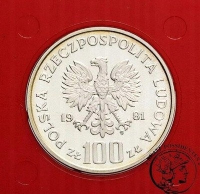 PRÓBA Srebro 100 złotych 1981 W.Sikorski st.L