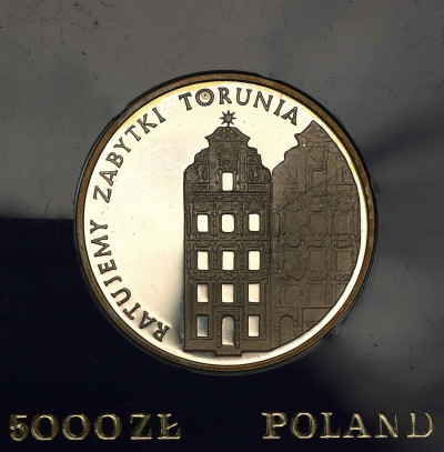 PRL 5000 złotych 1989 Zabytki Torunia st.L