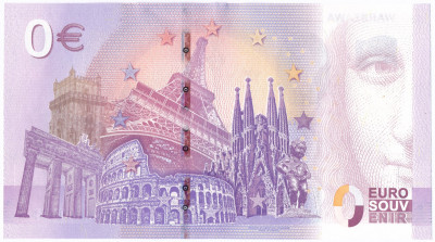 Banknot 0 Euro Warszawa - tylko 5000 egzemplarzy!