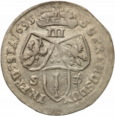 Niemcy Prusy 3 grosze 1695 SD Królewiec st.3+