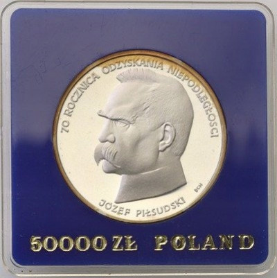 50 000 złotych 1988 Piłsudski LUSTRZANKA st.L