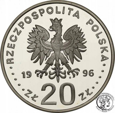 20 złotych 1996 stołeczność Warszawy st.L/L-
