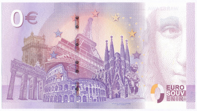 Banknot 0 Euro Warszawa - tylko 5000 egzemplarzy!