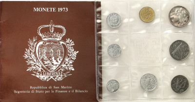 San Marino zestaw rocznikowy 1973 st.1