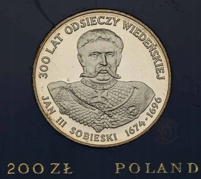 PRL 200 złotych 1983 Odsiecz Wiedeńska st.L