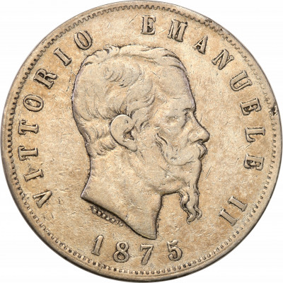 Włochy 5 lirów 1875 st.3