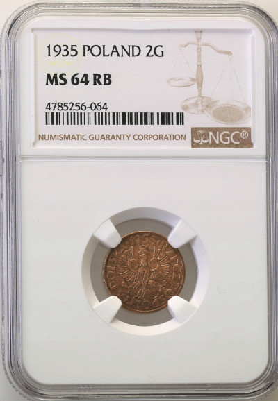 II RP 2 grosze 1935 PCGS MS64 RB (2MAX)