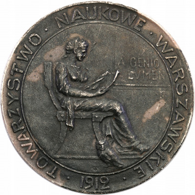 Polska medal Tow. Naukowe Warszawskie 1912 SREBRO