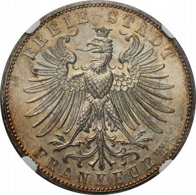 Niemcy. Talar 1862, Frankfurt NGC MS62