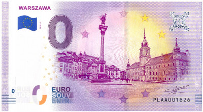Banknot 0 Euro Warszawa - tylko 5000 egzemplarzy!