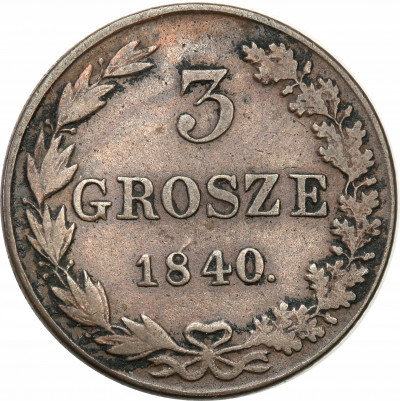 Polska 3 grosze 1840 Mikołaj I st.3