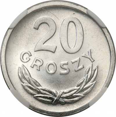 PRL 20 groszy 1971 NGC MS64