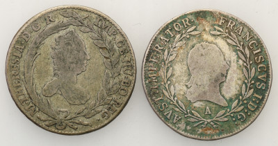 Austria 20 Krajcarów 1765 + 1815 lot 2 szt. st.3