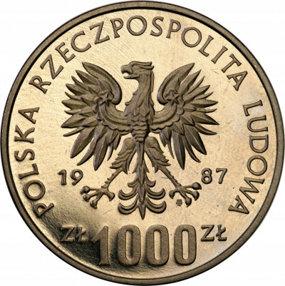 PRL. PRÓBA Nikiel 1000 złotych 1987 Muzeum Śląskie