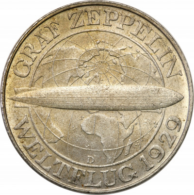 Niemcy Weimar 3 Marki 1930 D Zeppelin st.1-