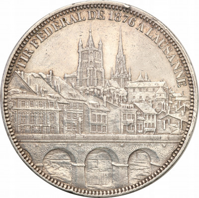 Szwajcaria 5 franków 1876 Lausanne st.3