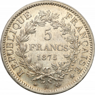 Francja 5 franków 1875 A st.2+