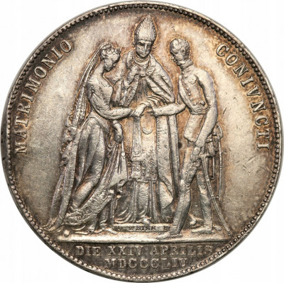 Austria 1 Gulden 1854 zaślubinowy st.3-