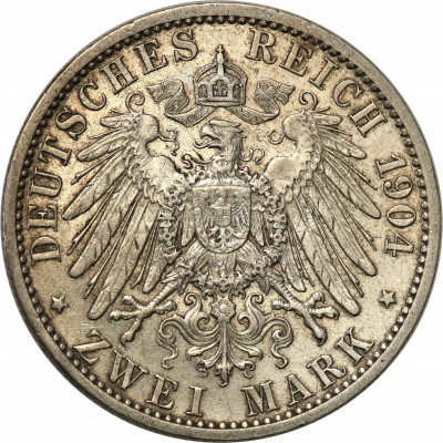 Niemcy Mecklenburg Schwerin 2 Marki 1904 st.3+