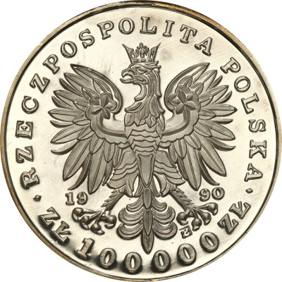 100.000 złotych 1990 Piłsudski - Mały Tryptyk st.L