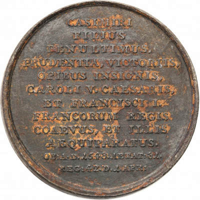 Polska medal Zygmunt I Stary żeliwo XIX w. st.3