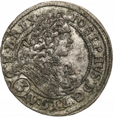 Śląsk, Wrocław 3 krajcary 1711 FN St.2+