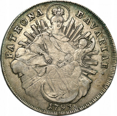 Niemcy Bawaria Madonnentaler 1793 st.3+