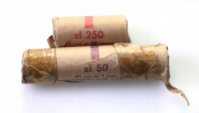 PRL rulony 1 zł 1985 (50szt) + 10 zł 1983 (25szt)