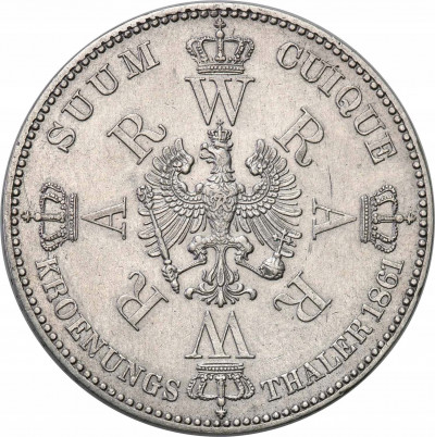 Niemcy Prusy talar 1861 koronacyjny St.3+