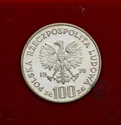 PRÓBA srebro 100 złotych 1978 Łoś st.L