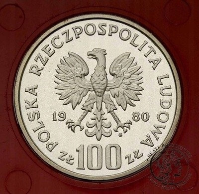 PRÓBA Srebro 100 złotych 1980 Głuszce st.L