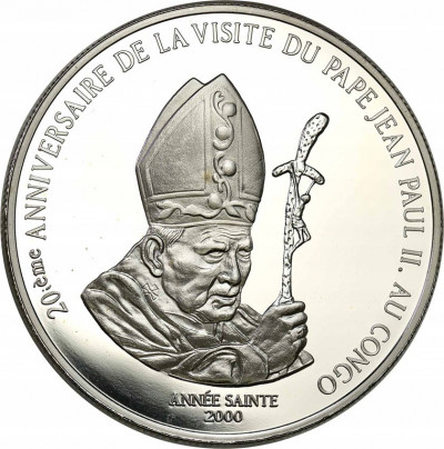 Kongo 10 franków 2000 Jan Paweł II st.L