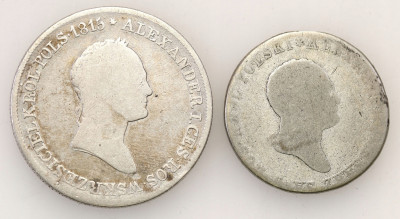Królestwo Polskie 5 złotych 1829 + 2 złote 1817