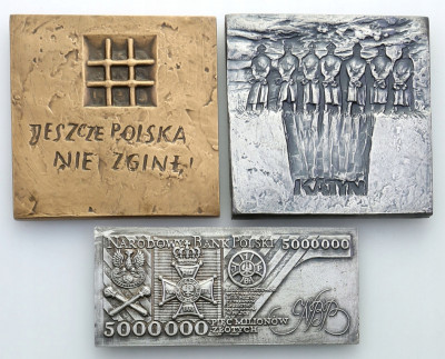 Polska medale Mennica Warszawska 3 sztuki st.1