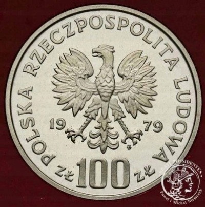 PRÓBA Srebro 100 złotych 1979 Kozica st.L