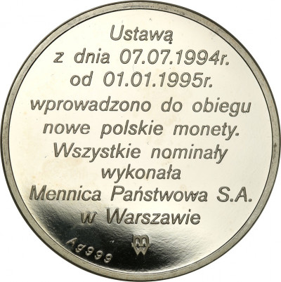 Medal „Złotogrosz” Nowa Moneta Polska st.L/L-