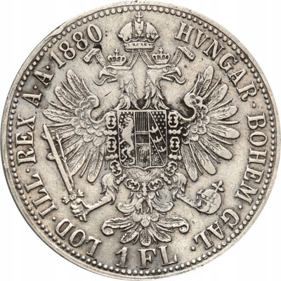 Austria 1 floren 1880 A FJ I st.3+