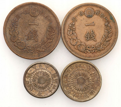 Japonia 1-20 sen lot 4 szt. st.3/3+