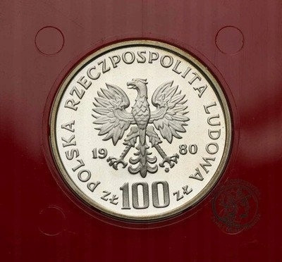 PRÓBA srebro 100 złotych 1980 Kochanowski st.L
