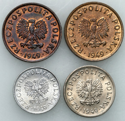 Zestaw monet groszowych mix 1949 - 4 szt St.1