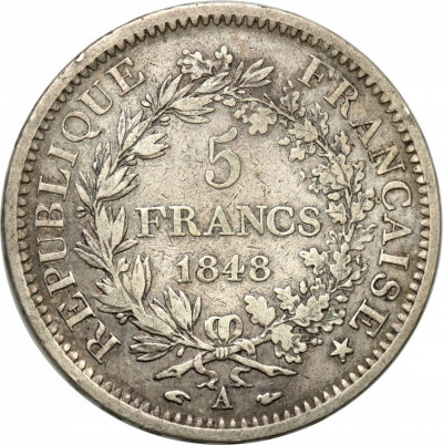 Francja 5 franków 1848 A st.3