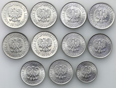 PRL Zestaw 20 , 50 grosz - 1 złoty 1972-1975 St.1