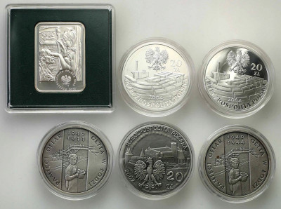 III RP 20 złotych 2002-2004 różne 6 szt. st.1/L